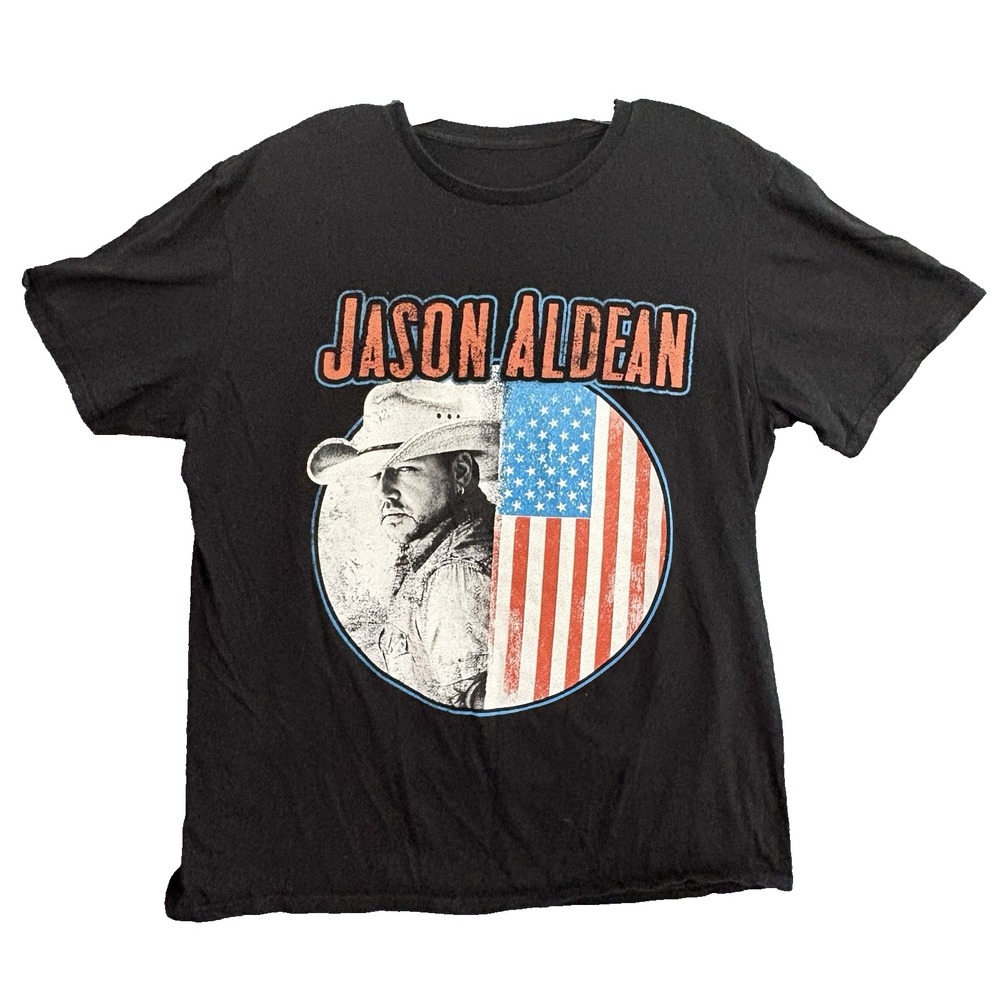 Jason Aldean 2022 Size large Concert Shirt Rock N' Roll Cowboy Tour dates